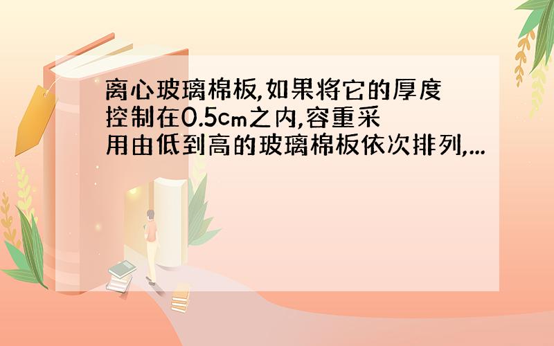 离心玻璃棉板,如果将它的厚度控制在0.5cm之内,容重采用由低到高的玻璃棉板依次排列,...