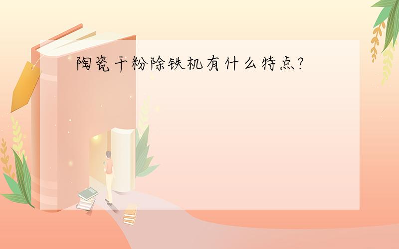 陶瓷干粉除铁机有什么特点?