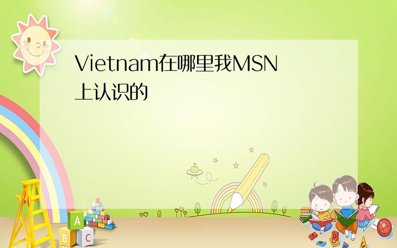 Vietnam在哪里我MSN上认识的