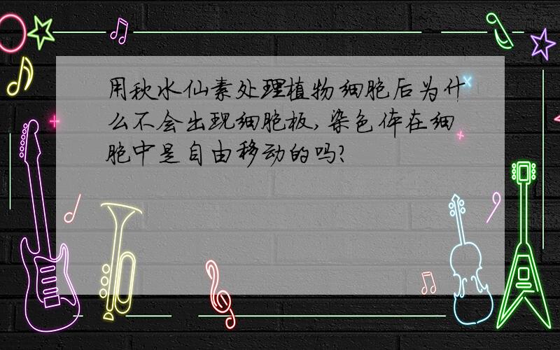 用秋水仙素处理植物细胞后为什么不会出现细胞板,染色体在细胞中是自由移动的吗?