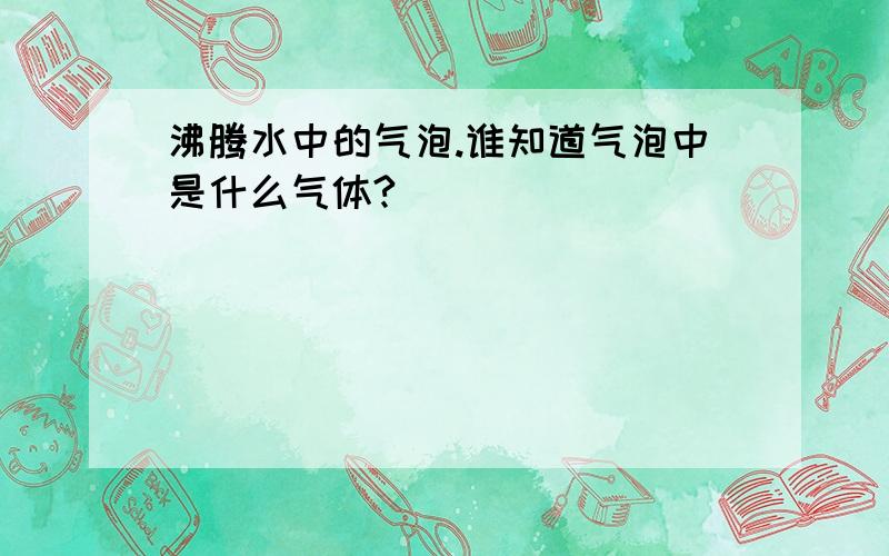 沸腾水中的气泡.谁知道气泡中是什么气体?