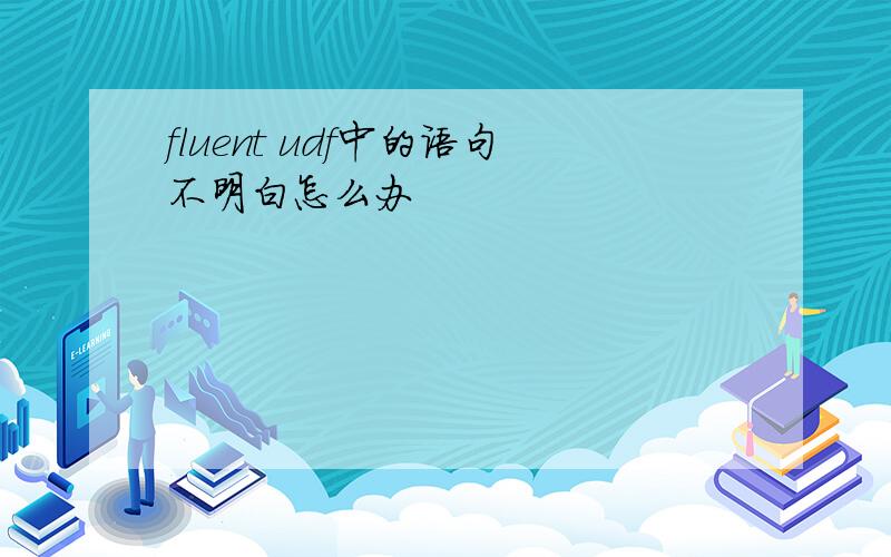 fluent udf中的语句不明白怎么办