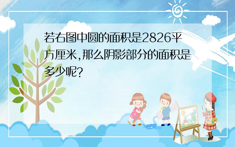 若右图中圆的面积是2826平方厘米,那么阴影部分的面积是多少呢?