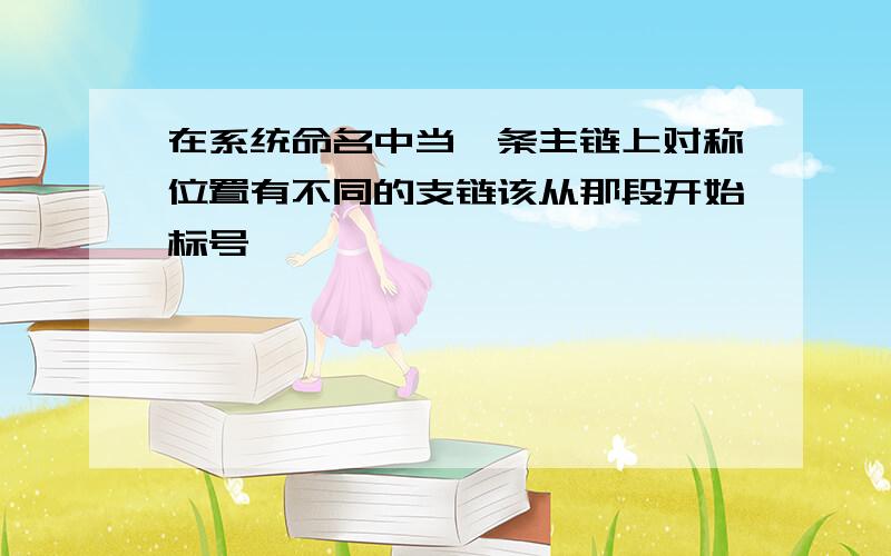 在系统命名中当一条主链上对称位置有不同的支链该从那段开始标号