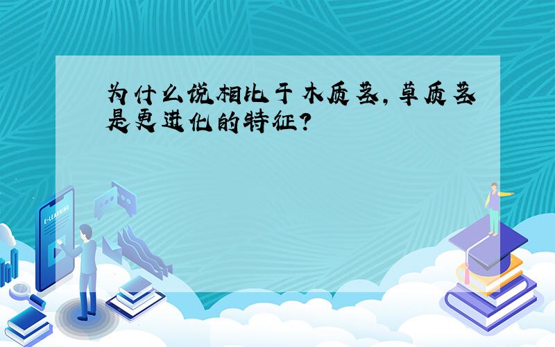 为什么说相比于木质茎,草质茎是更进化的特征?