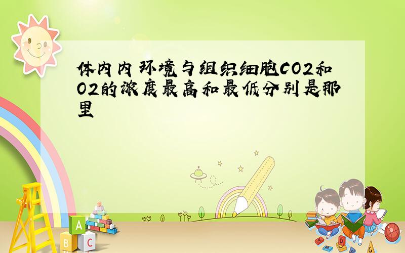 体内内环境与组织细胞CO2和O2的浓度最高和最低分别是那里