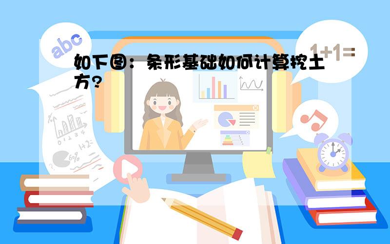 如下图：条形基础如何计算挖土方?