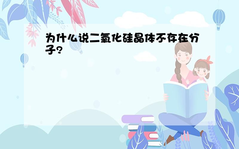 为什么说二氧化硅晶体不存在分子?