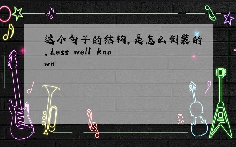 这个句子的结构,是怎么倒装的,Less well known