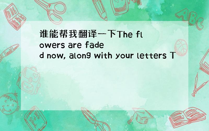 谁能帮我翻译一下The flowers are faded now, along with your letters T