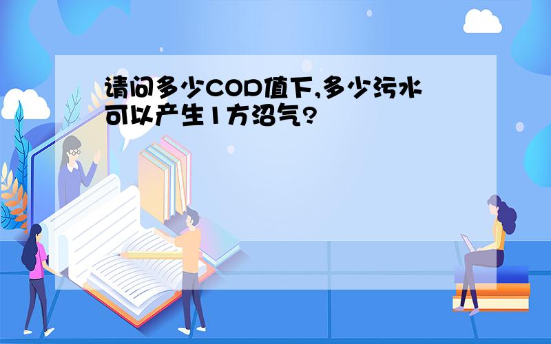 请问多少COD值下,多少污水可以产生1方沼气?