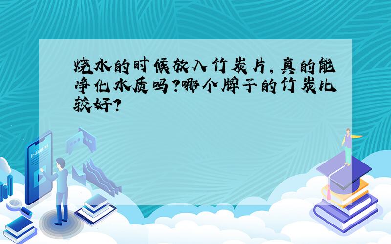 烧水的时候放入竹炭片,真的能净化水质吗?哪个牌子的竹炭比较好?