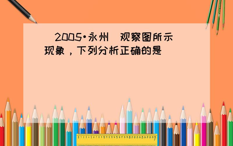 （2005•永州）观察图所示现象，下列分析正确的是（　　）