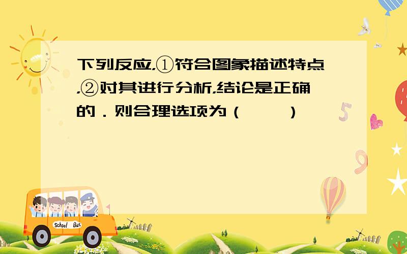 下列反应，①符合图象描述特点，②对其进行分析，结论是正确的．则合理选项为（　　）