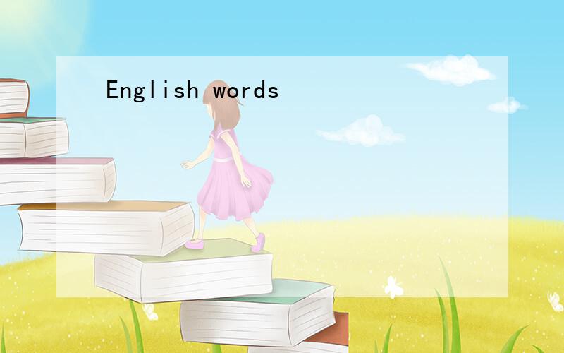 English words