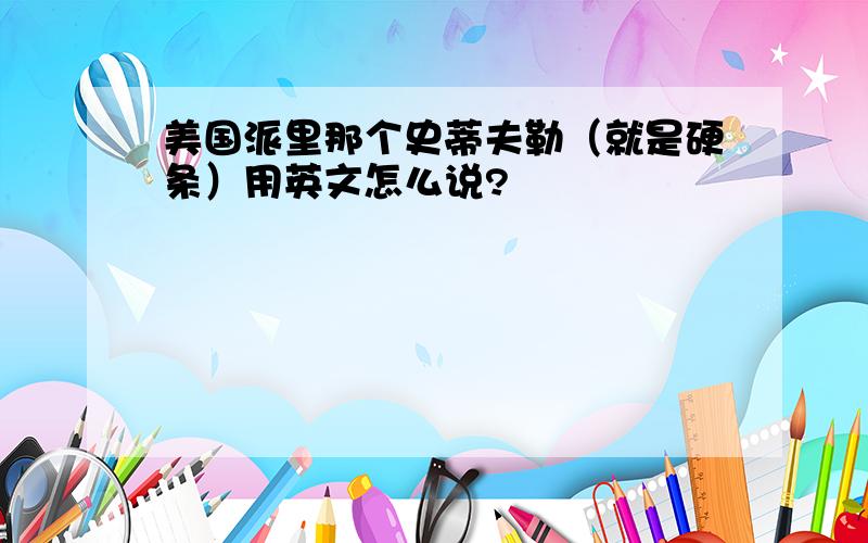 美国派里那个史蒂夫勒（就是硬条）用英文怎么说?