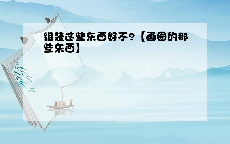 组装这些东西好不?【画圈的那些东西】