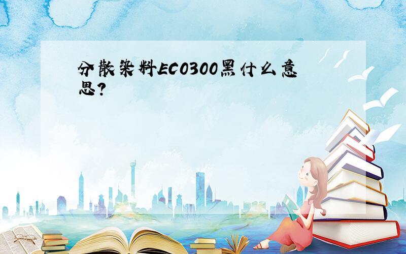 分散染料EC0300黑什么意思?