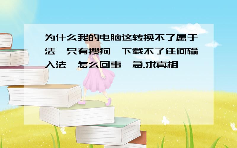 为什么我的电脑这转换不了属于法,只有搜狗,下载不了任何输入法,怎么回事,急.求真相