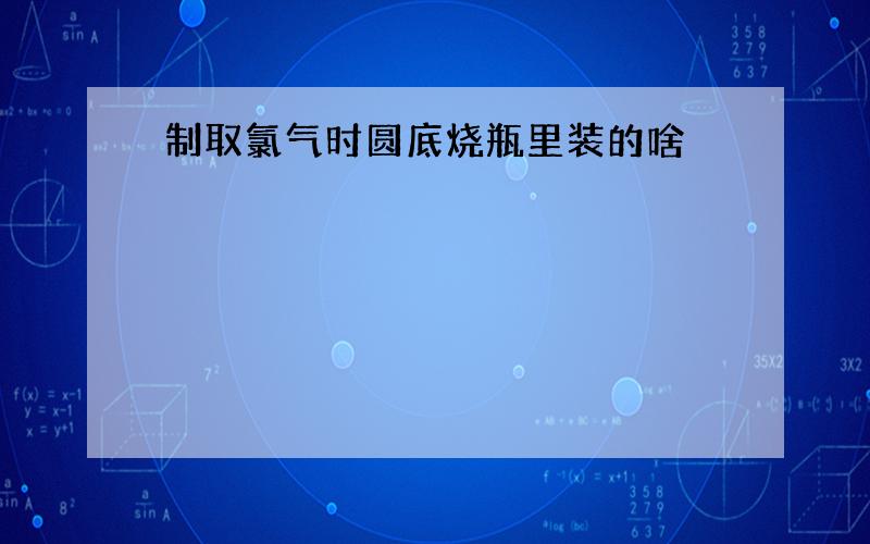 制取氯气时圆底烧瓶里装的啥