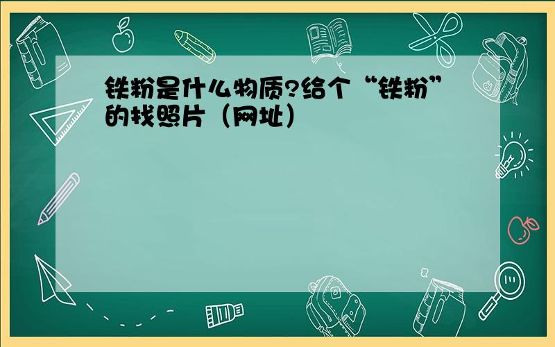 铁粉是什么物质?给个“铁粉”的找照片（网址）