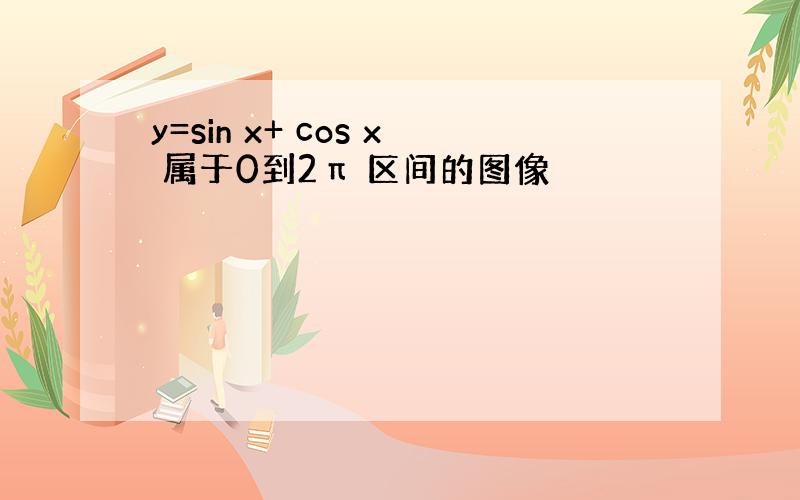 y=sin x+ cos x 属于0到2π 区间的图像