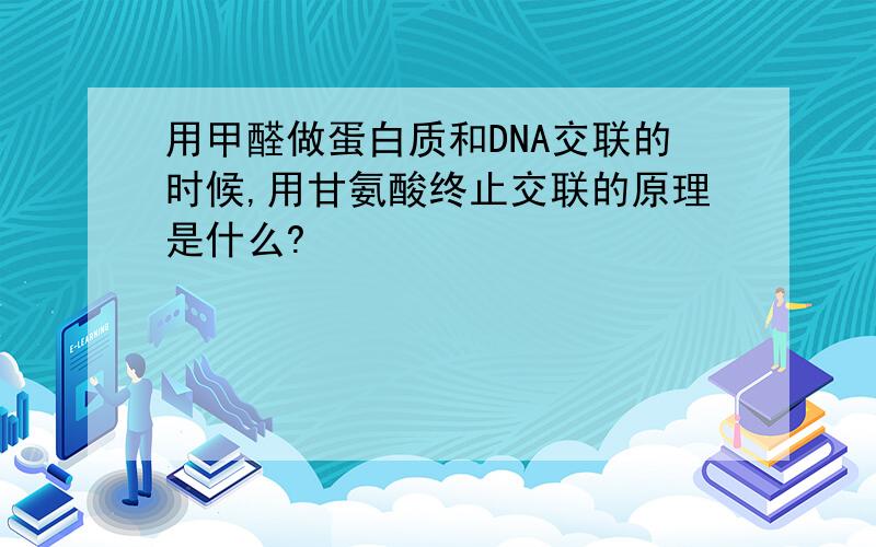 用甲醛做蛋白质和DNA交联的时候,用甘氨酸终止交联的原理是什么?