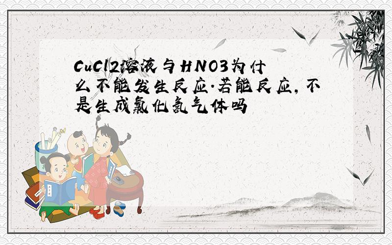 CuCl2溶液与HNO3为什么不能发生反应.若能反应,不是生成氯化氢气体吗