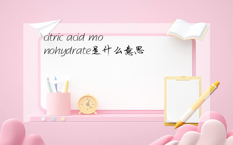 citric acid monohydrate是什么意思