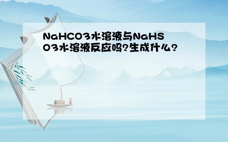 NaHCO3水溶液与NaHSO3水溶液反应吗?生成什么?