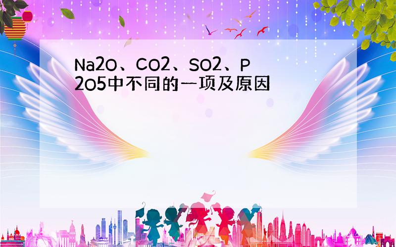 Na2O、CO2、SO2、P2O5中不同的一项及原因