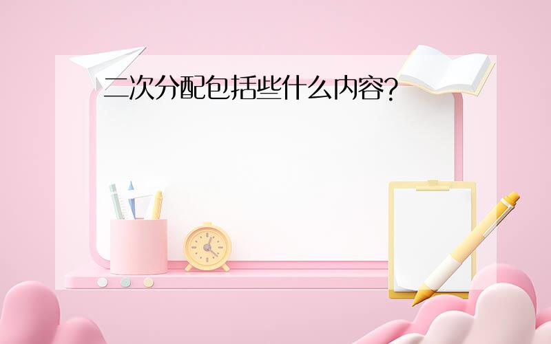 二次分配包括些什么内容?