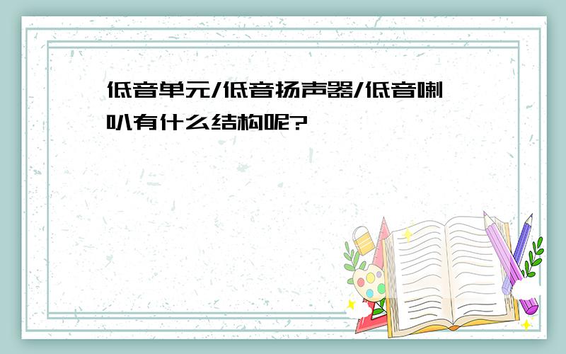 低音单元/低音扬声器/低音喇叭有什么结构呢?