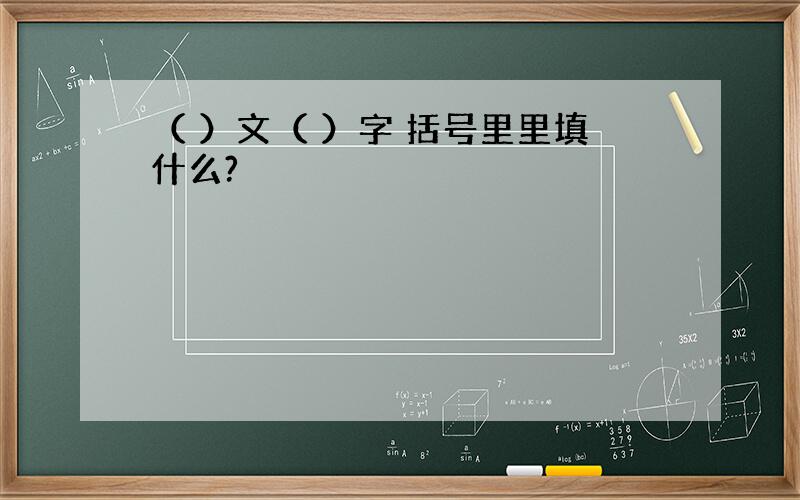 （ ）文（ ）字 括号里里填什么?