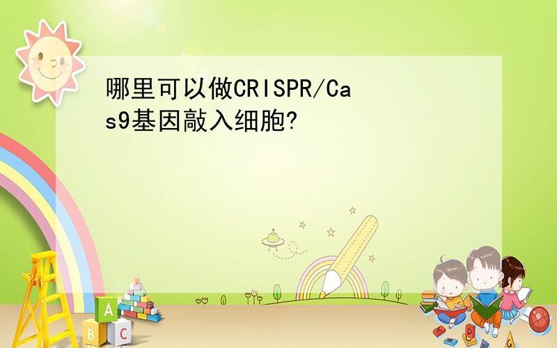 哪里可以做CRISPR/Cas9基因敲入细胞?