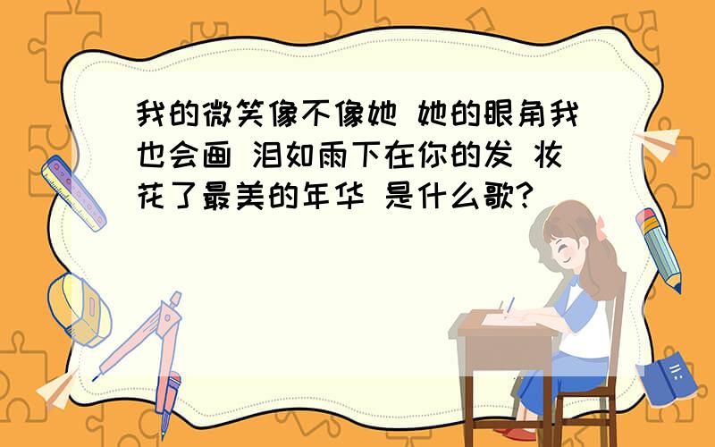 我的微笑像不像她 她的眼角我也会画 泪如雨下在你的发 妆花了最美的年华 是什么歌?