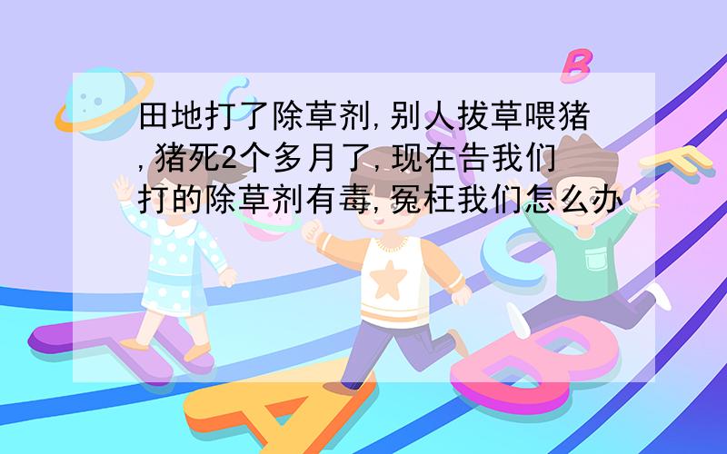 田地打了除草剂,别人拔草喂猪,猪死2个多月了,现在告我们打的除草剂有毒,冤枉我们怎么办