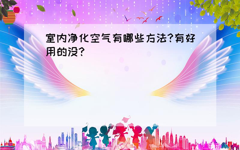 室内净化空气有哪些方法?有好用的没?