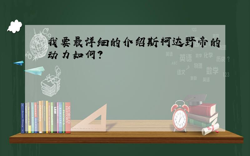 我要最详细的介绍斯柯达野帝的动力如何?