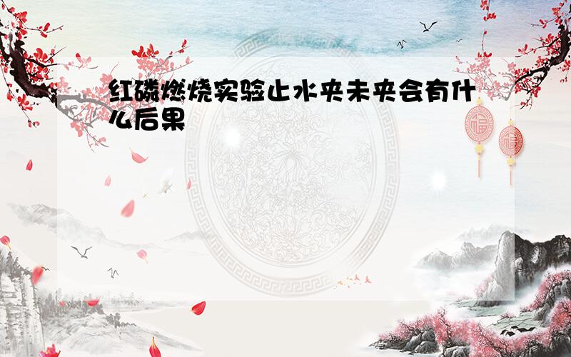 红磷燃烧实验止水夹未夹会有什么后果