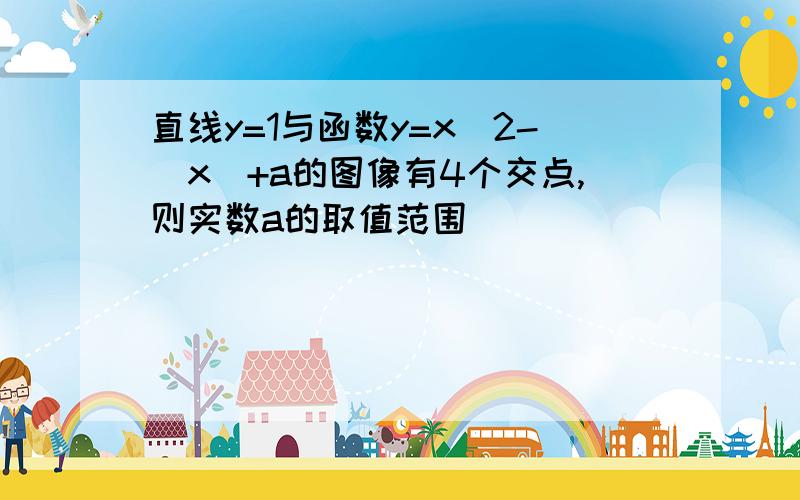 直线y=1与函数y=x^2-[x]+a的图像有4个交点,则实数a的取值范围