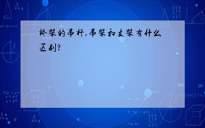 桥架的吊杆,吊架和支架有什么区别?