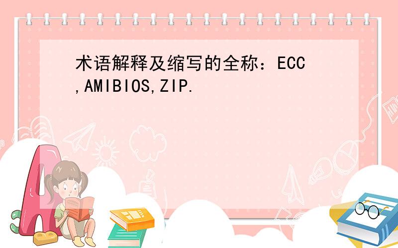 术语解释及缩写的全称：ECC,AMIBIOS,ZIP.