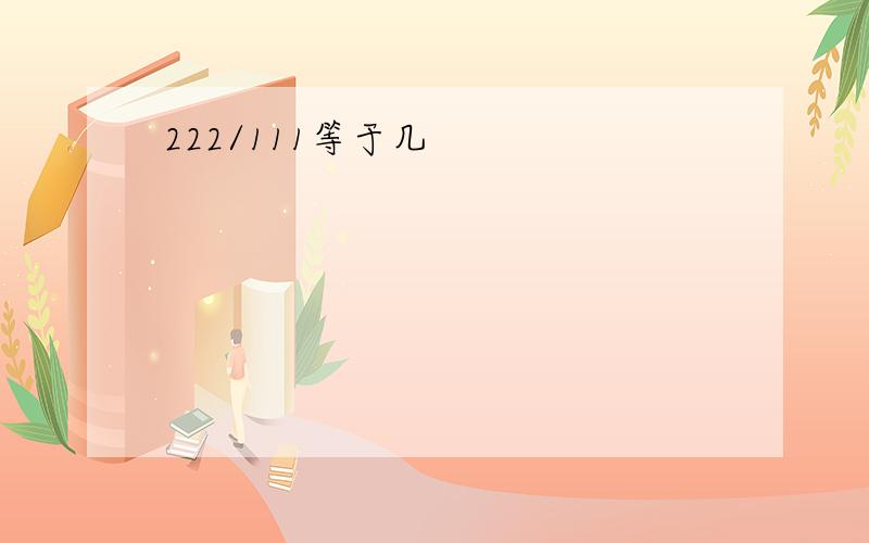 222/111等于几