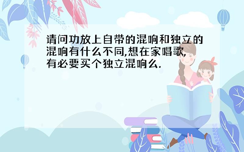 请问功放上自带的混响和独立的混响有什么不同,想在家唱歌,有必要买个独立混响么.