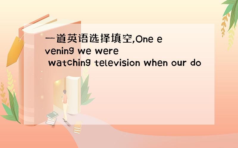 一道英语选择填空,One evening we were watching television when our do