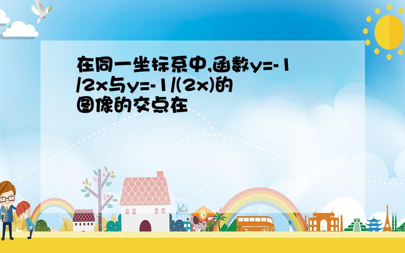 在同一坐标系中,函数y=-1/2x与y=-1/(2x)的图像的交点在