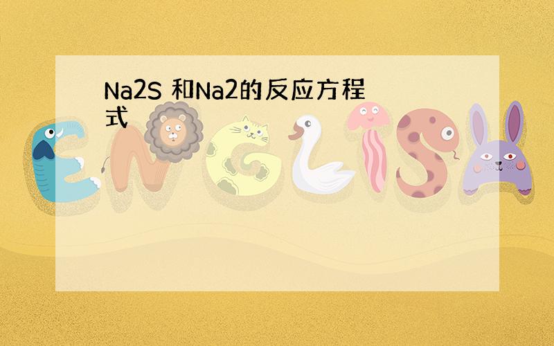 Na2S 和Na2的反应方程式