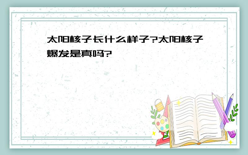 太阳核子长什么样子?太阳核子爆发是真吗?