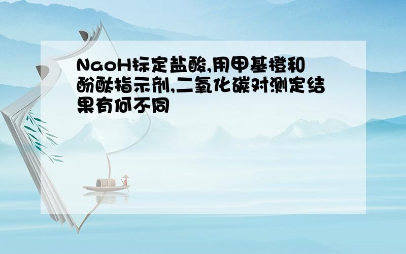 NaoH标定盐酸,用甲基橙和酚酞指示剂,二氧化碳对测定结果有何不同